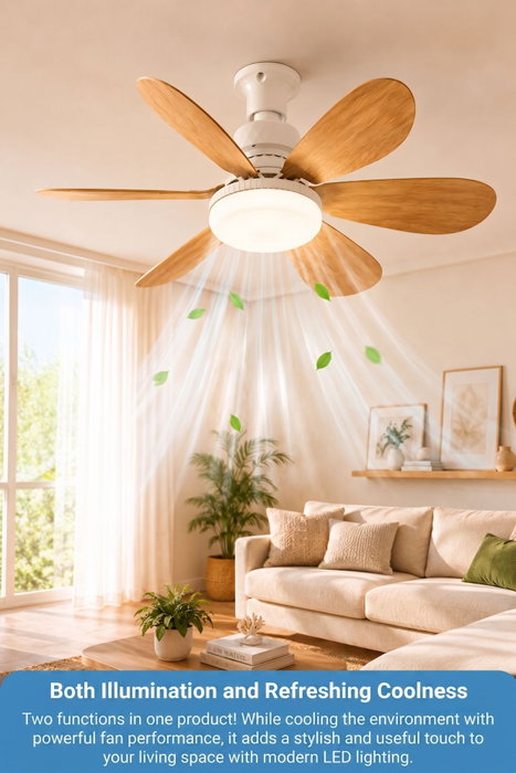 Sinbo Ventilador de Techo SF-7708-B Color Madera